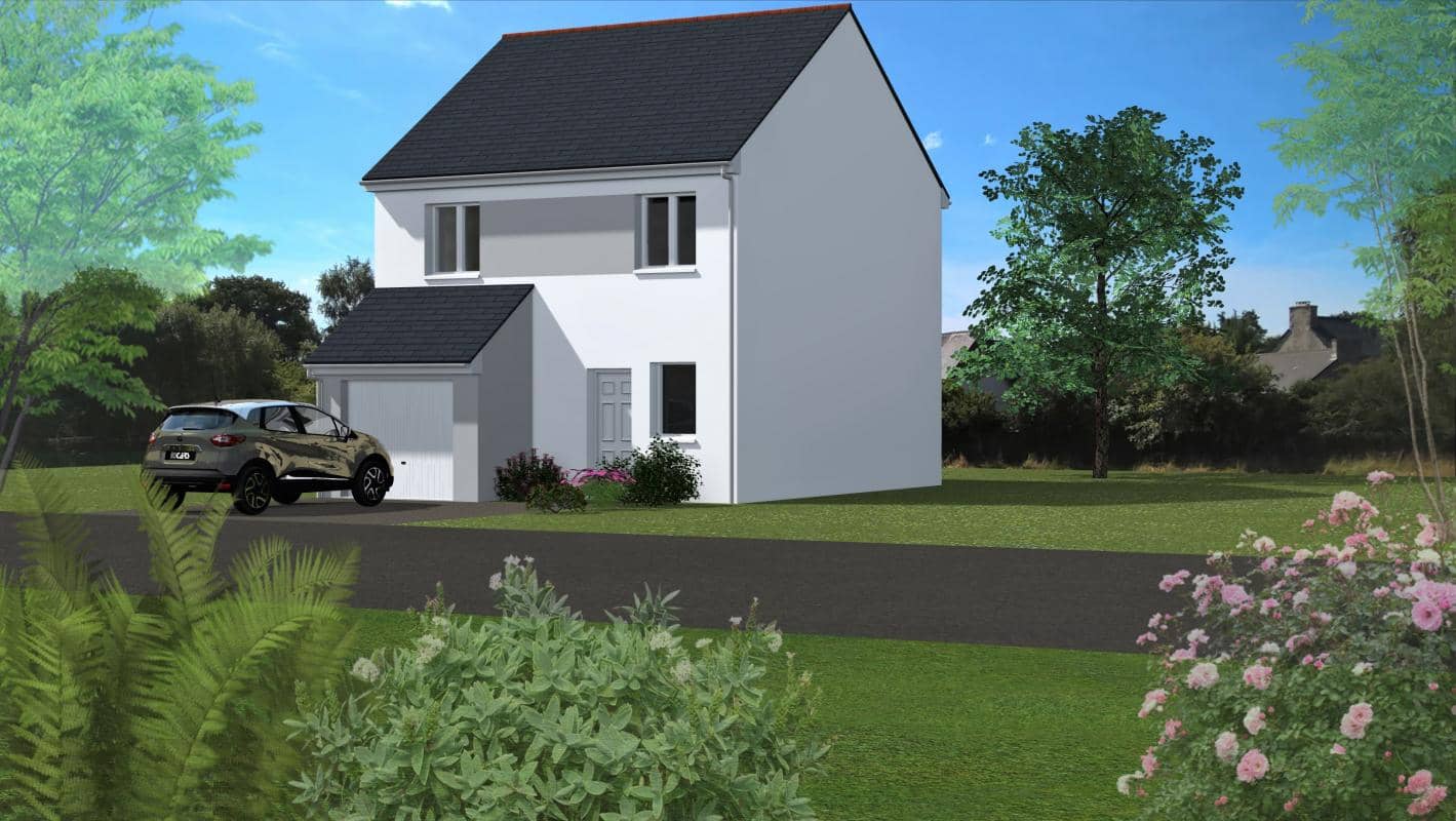Maison neuve - Maison 3 chambres contemporaine + garage à Guignen (35), prix 190 140 €
