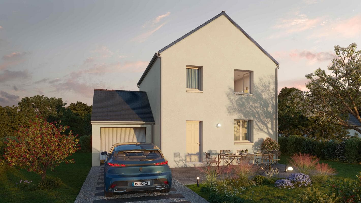 Maison neuve - Maison 3 chambres avec garage à Bourg-Des-Comptes à Bourg Des Comptes (35), prix 201 346 €
