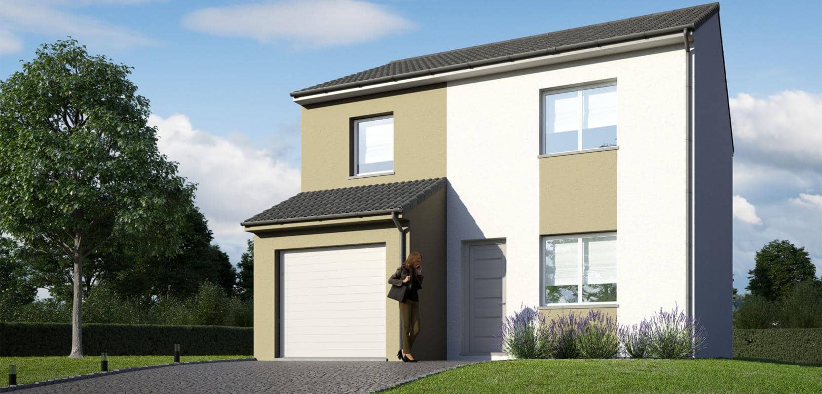 Maison neuve - Maison neuve sur terrain de 1.77 ares à Sarreguemines, prix 252 400 €