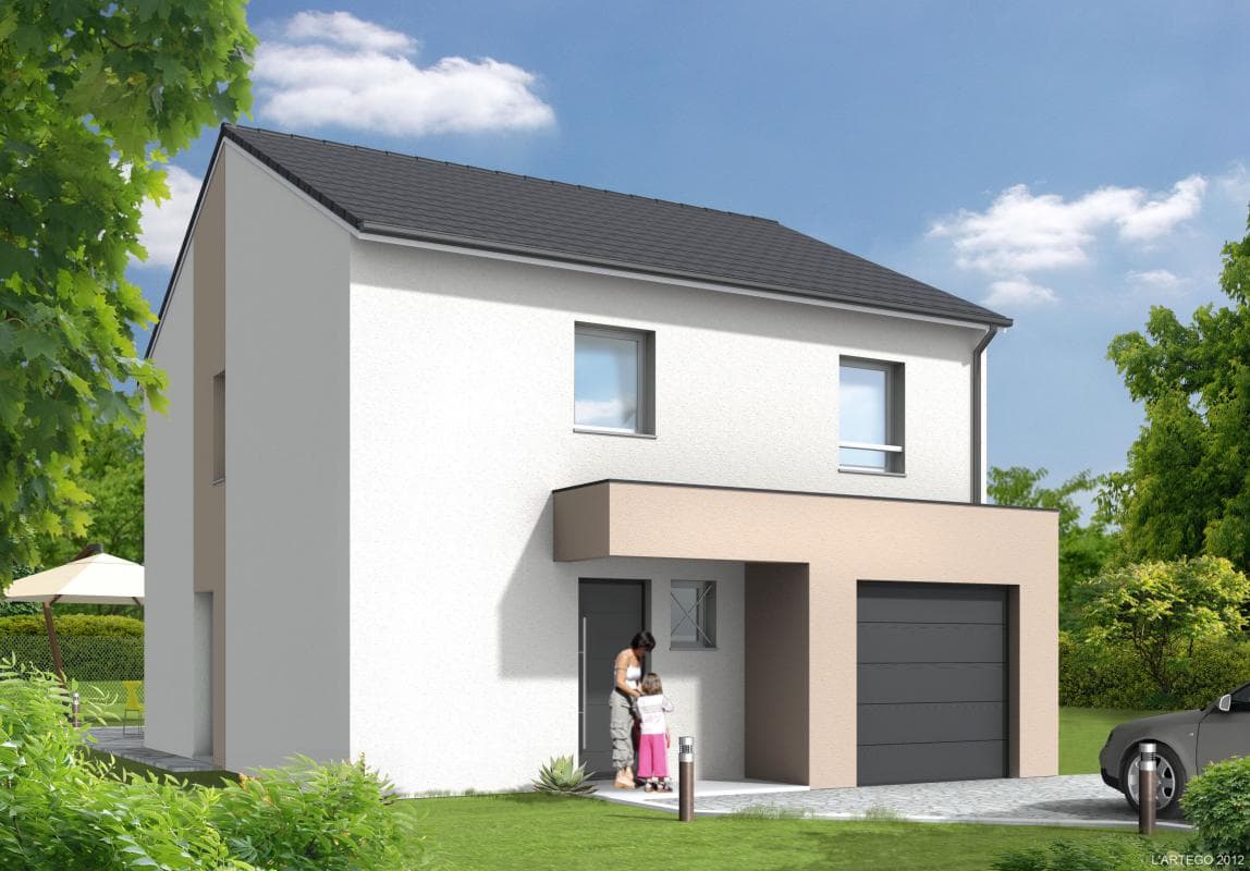 Maison neuve - Maison neuve sur terrain de 1.77 ares à Sarreguemines (57), prix 255 400 €