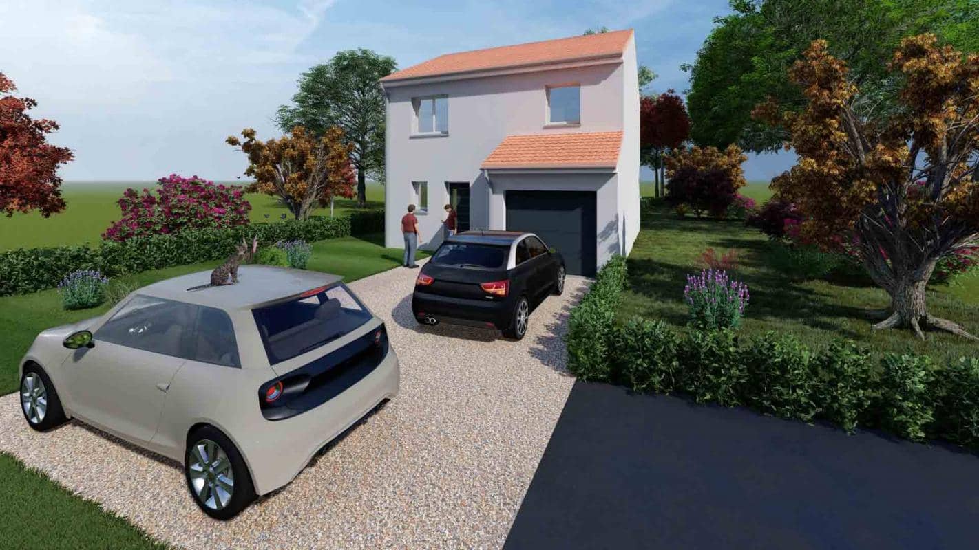 Maison neuve - Maison neuve à construire sur un terrain de 2.61 ares à Norroy-le-Veneur à Norroy Le Veneur (57), prix 285 690 €