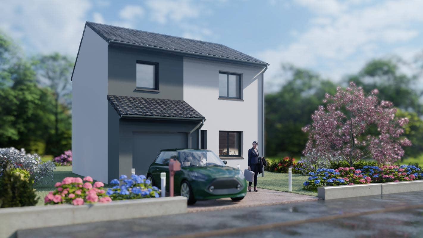 Maison neuve - Maison neuve à construire sur un terrain de 4.16 ares à Courcelles-Chaussy à Courcelles Chaussy (57), prix 261 350 €