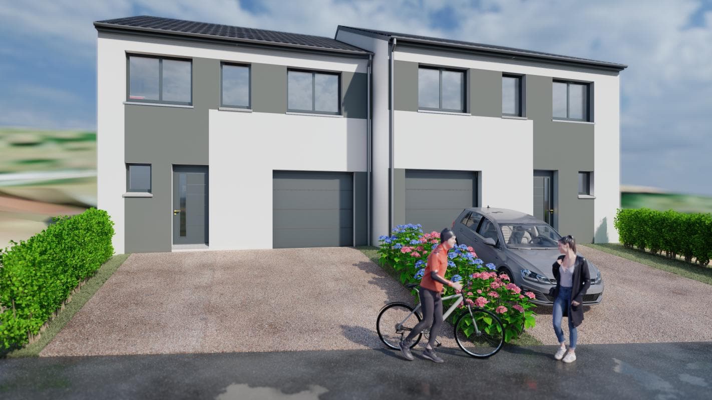 Maison neuve - Maison neuve à construire sur un terrain de 4.08 ares à Lesménils à Lesmenils (54), prix 286 000 €