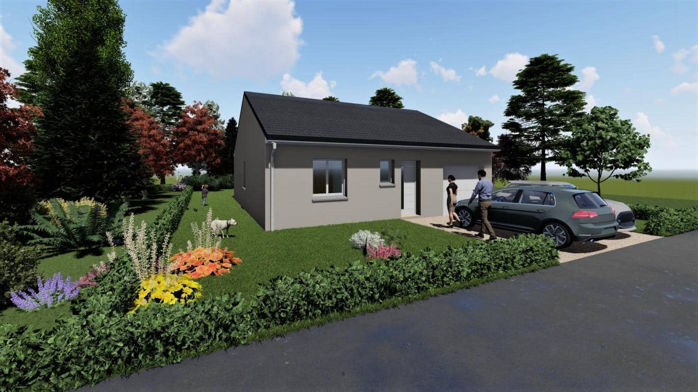 Maison neuve - Maison neuve modèle Lucile sur terrain de 6,35 ares à Freyming-Merlebach à Freyming Merlebach, prix 218 280 €