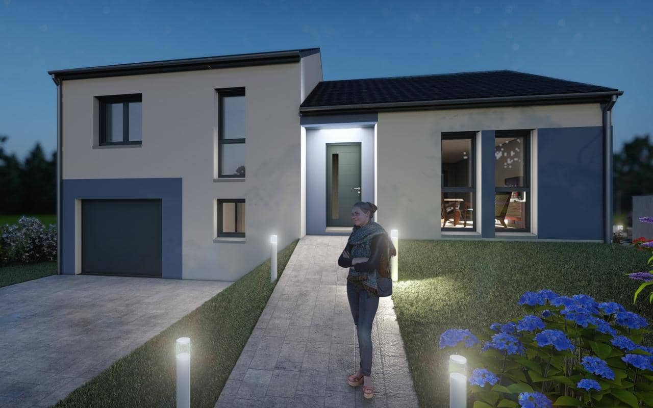 Maison neuve - Maison neuve sur terrain de 4,96 ares à Rurange-lès-Thionville à Rurange Les Thionville (57), prix 399 230 €