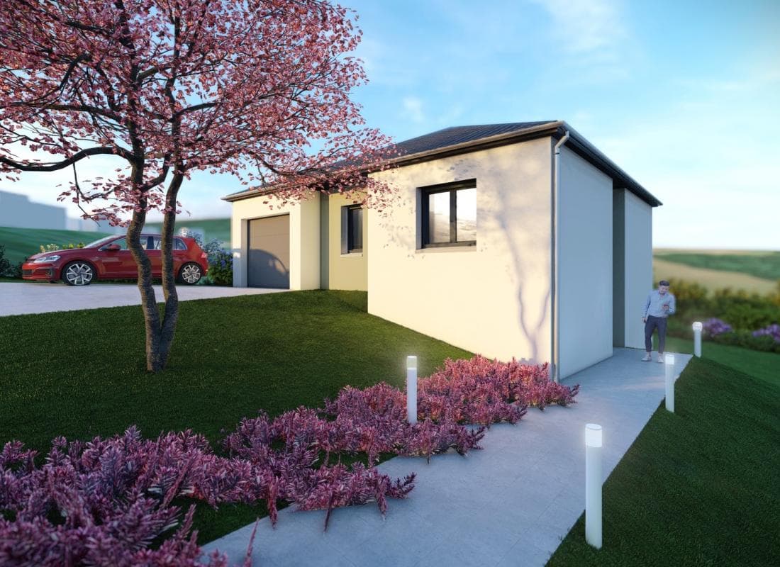 Maison neuve - Maison neuve sur terrain de 9,69 ares à Merschweiller à Merschweiller (57), prix 451 330 €