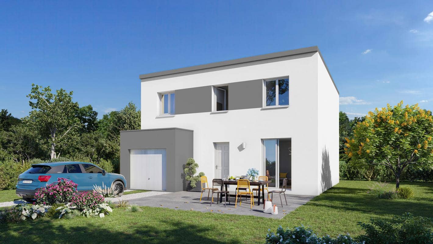 Maison neuve - MAISON 3 CHAMBRES + GARAGE à Angerville La Campagne (27), prix 204 000 €