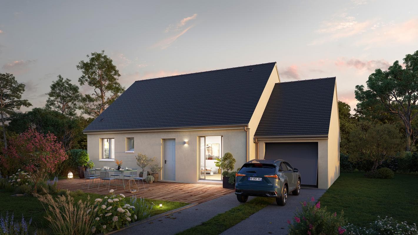 Maison neuve - BOBITAL//MAISON 2 CHAMBRES+GARAGE+TERRAIN à Bobital (22), prix 194 464 €