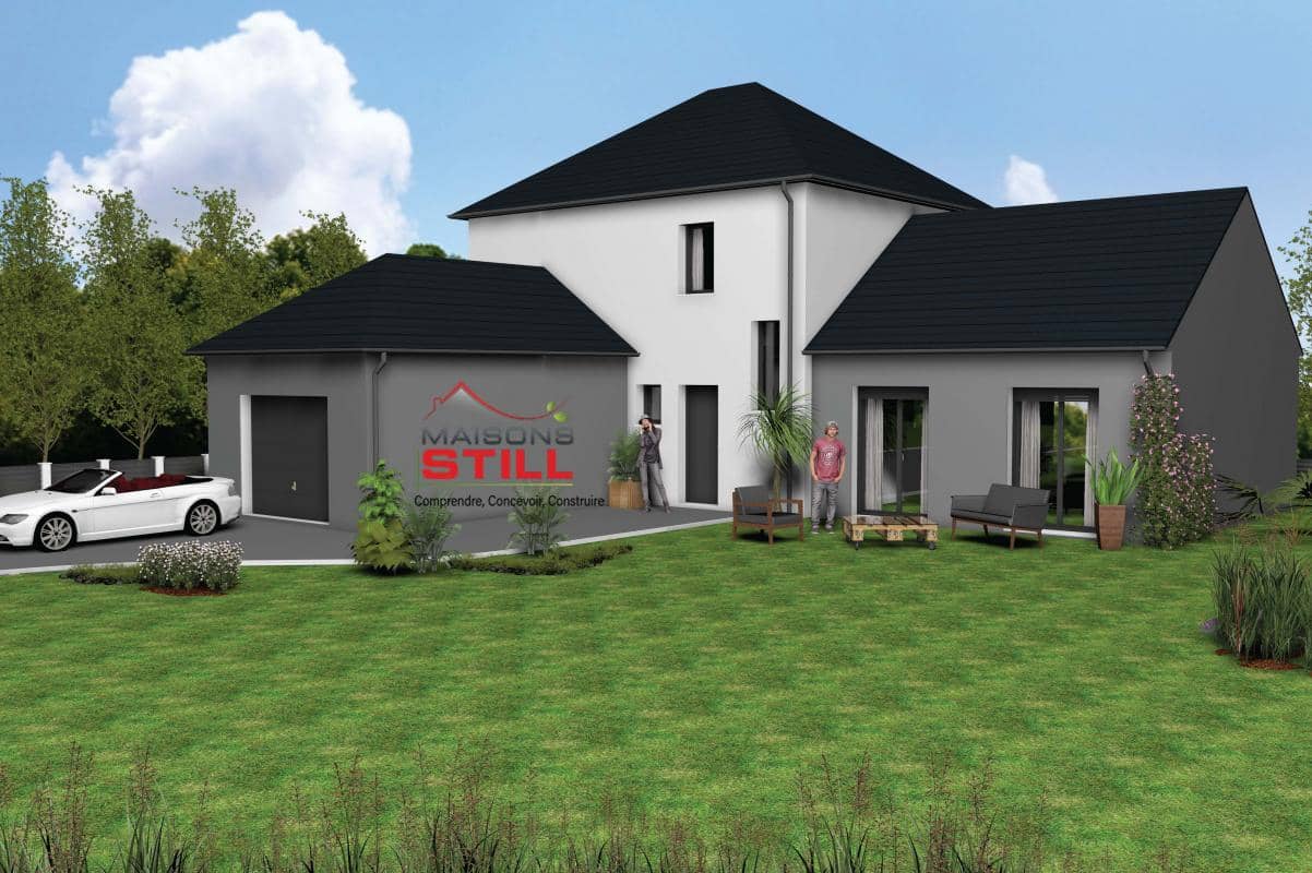 Maison neuve - Terrain + maison 121m² à La Ferte Sous Jouarre (77), prix 284 725 €