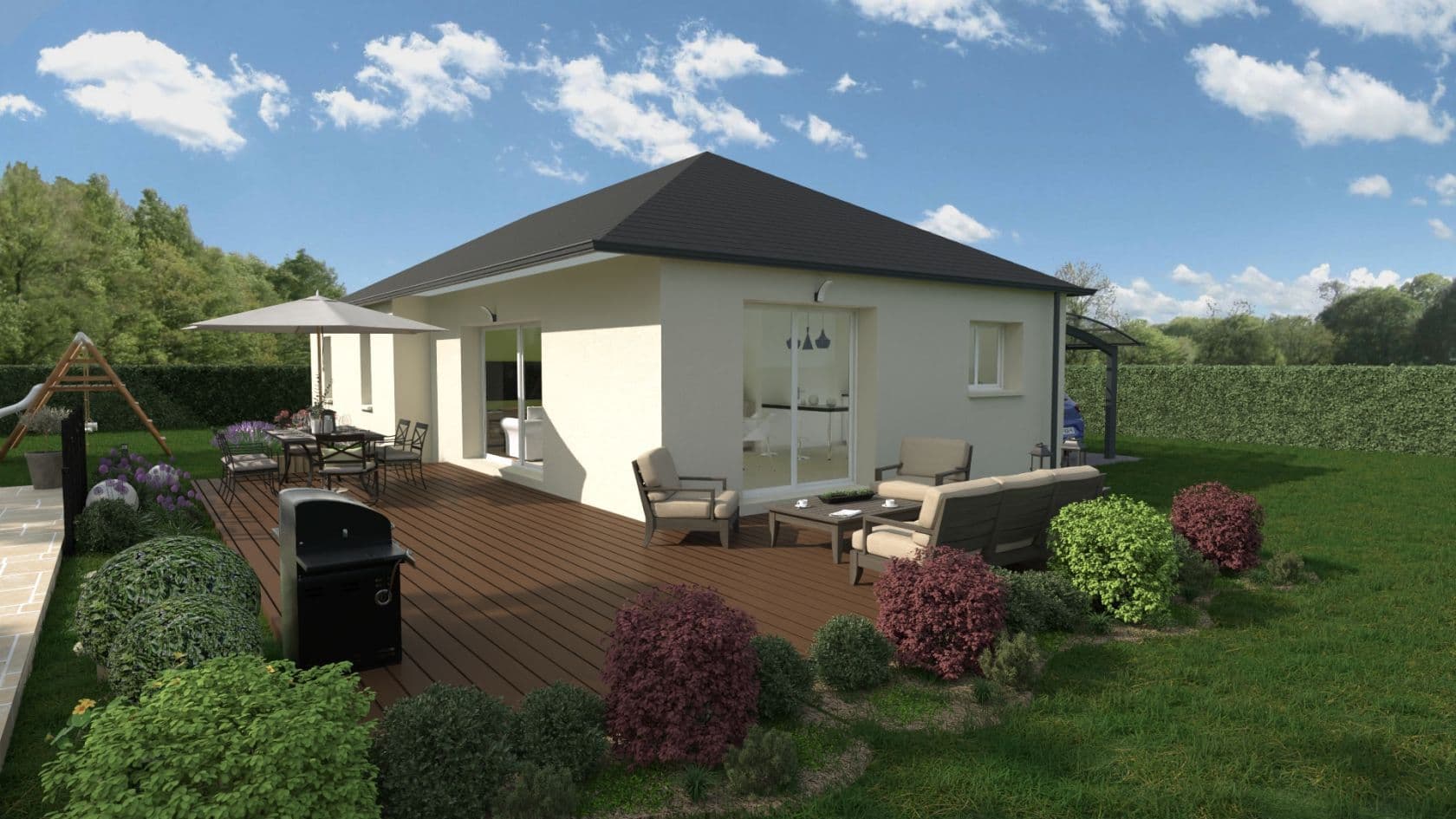 Maison neuve - Maison 90 m² avec terrain à OLEMPS à OLEMPS (12), prix 181 200 €