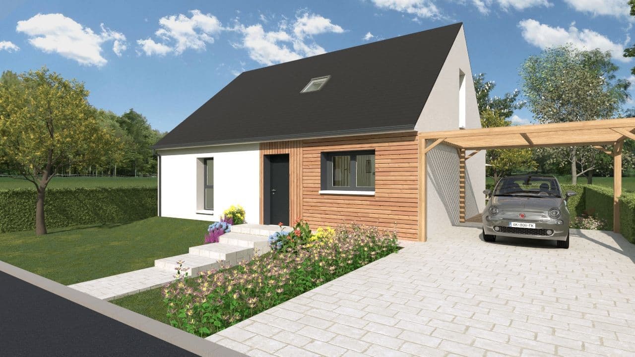 Maison neuve - Projet de construction d'une maison 103 m² avec terrain à CANDE (49) à CANDE (49), prix 177 726 €