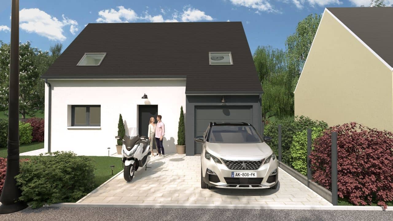 Maison neuve - Projet de construction d'une maison 89 m² avec terrain à CORZE (49) à RUE DES TROIS PLANCHES (49), prix 168 300 €