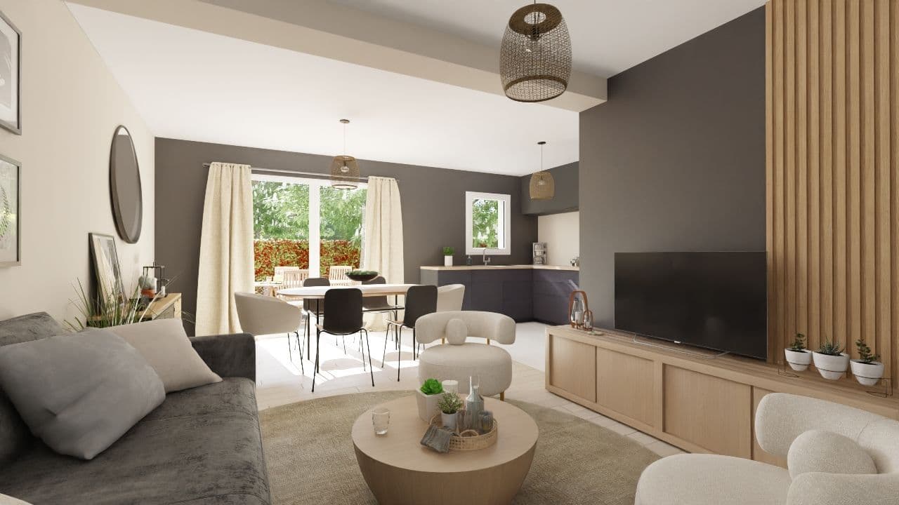 Maison neuve - Maison 90 m² avec terrain à AVRILLE (49) à 46 RUE DES ROSES (49), prix 173 000 €