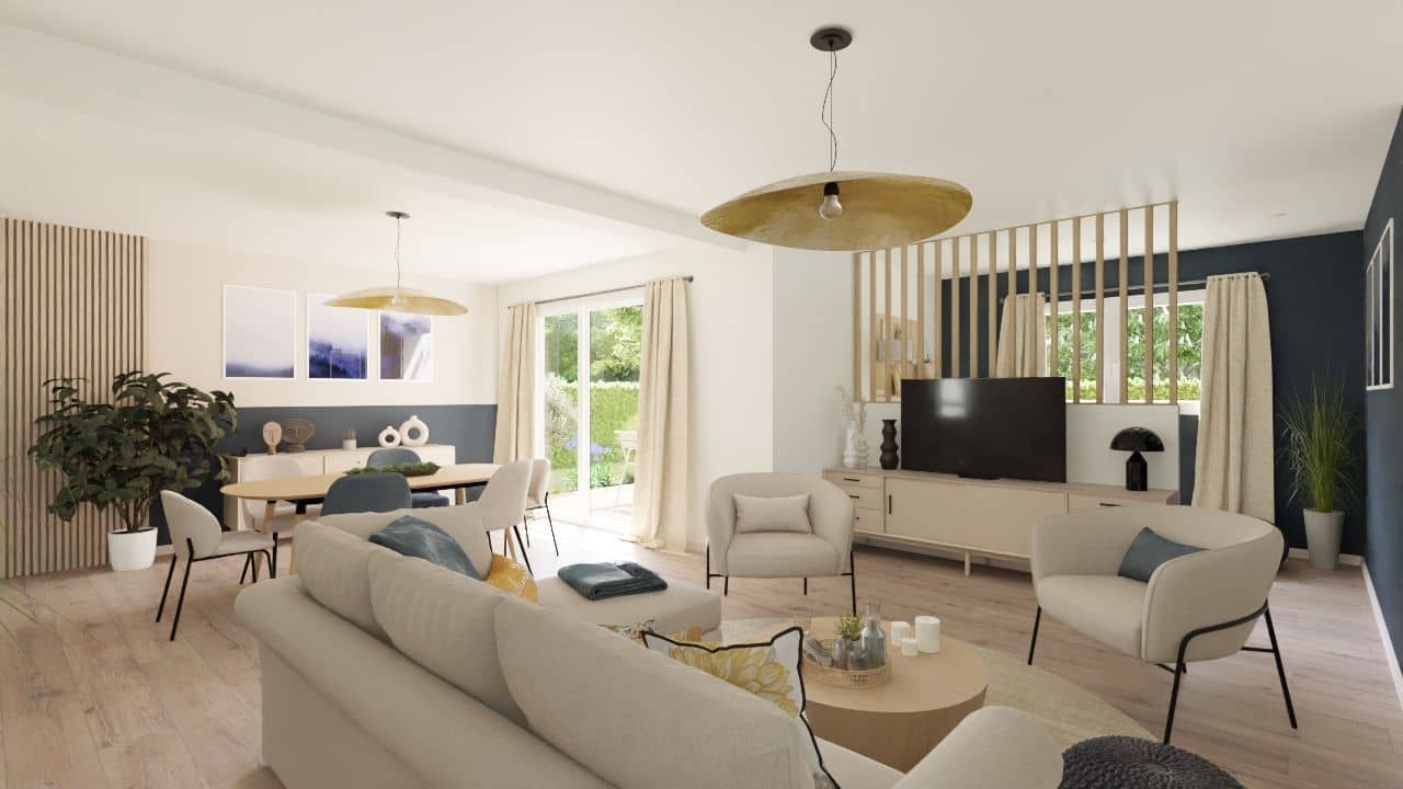 Maison neuve - Maison 120 m² avec terrain à JUIGNE-SUR-LOIRE (49) à 34 route des coteaux (49), prix 224 000 €