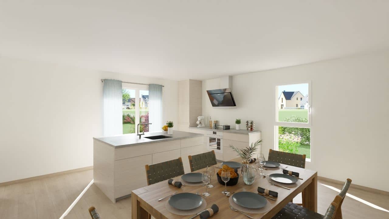 Maison neuve - Projet de construction d'une maison 80 m² avec terrain à CHAMPTOCE-SUR-LOIRE (49) à CHAMPTOCE-SUR-LOIRE (49), prix 136 000 €