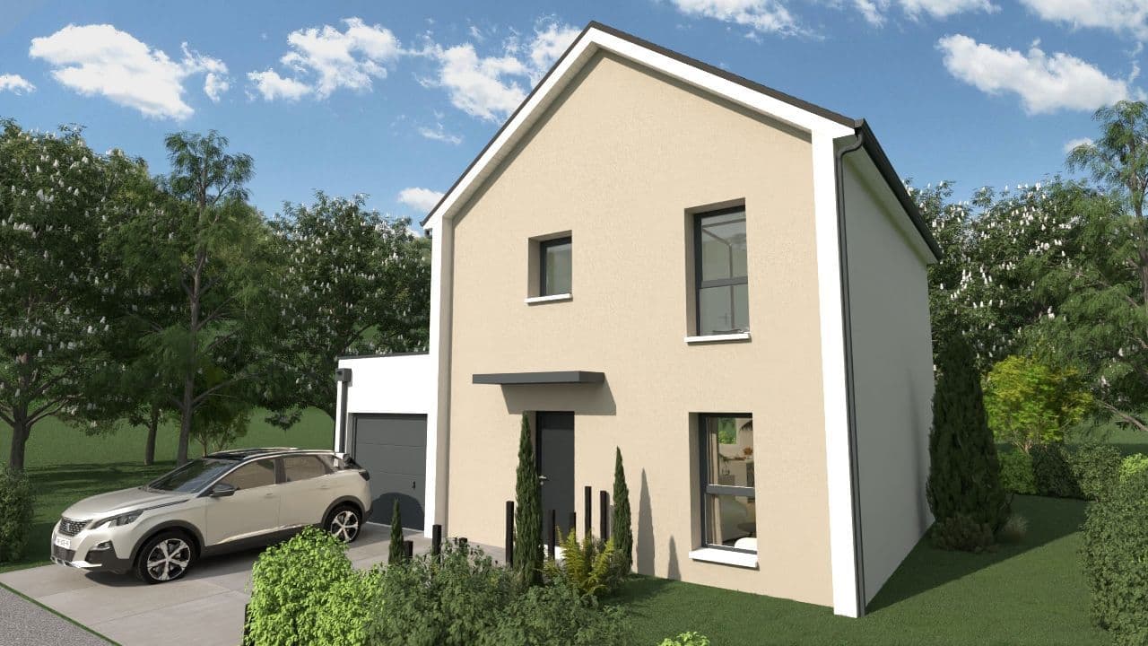 Maison neuve - Projet de construction d'une maison 87 m² avec terrain à CHEMILLE (49) à LA VRILLIERE (49), prix 163 922 €