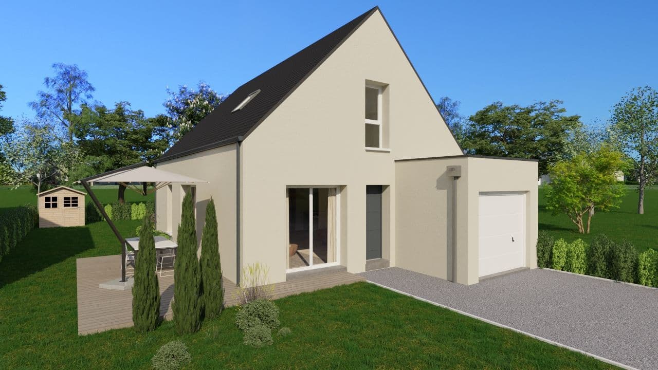 Maison neuve - Projet de construction d'une maison 90 m² avec terrain à ETRICHE (49) à CHEMIN DE LA BARONNIERE (49), prix 166 600 €