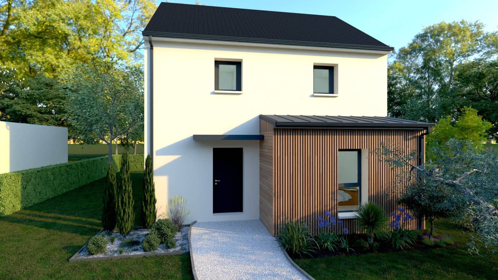 Maison neuve - Projet de construction d'une maison 100 m² avec terrain à ECUILLE (49) à 2 CHEMIN DE PORTINEAU (49), prix 172 550 €