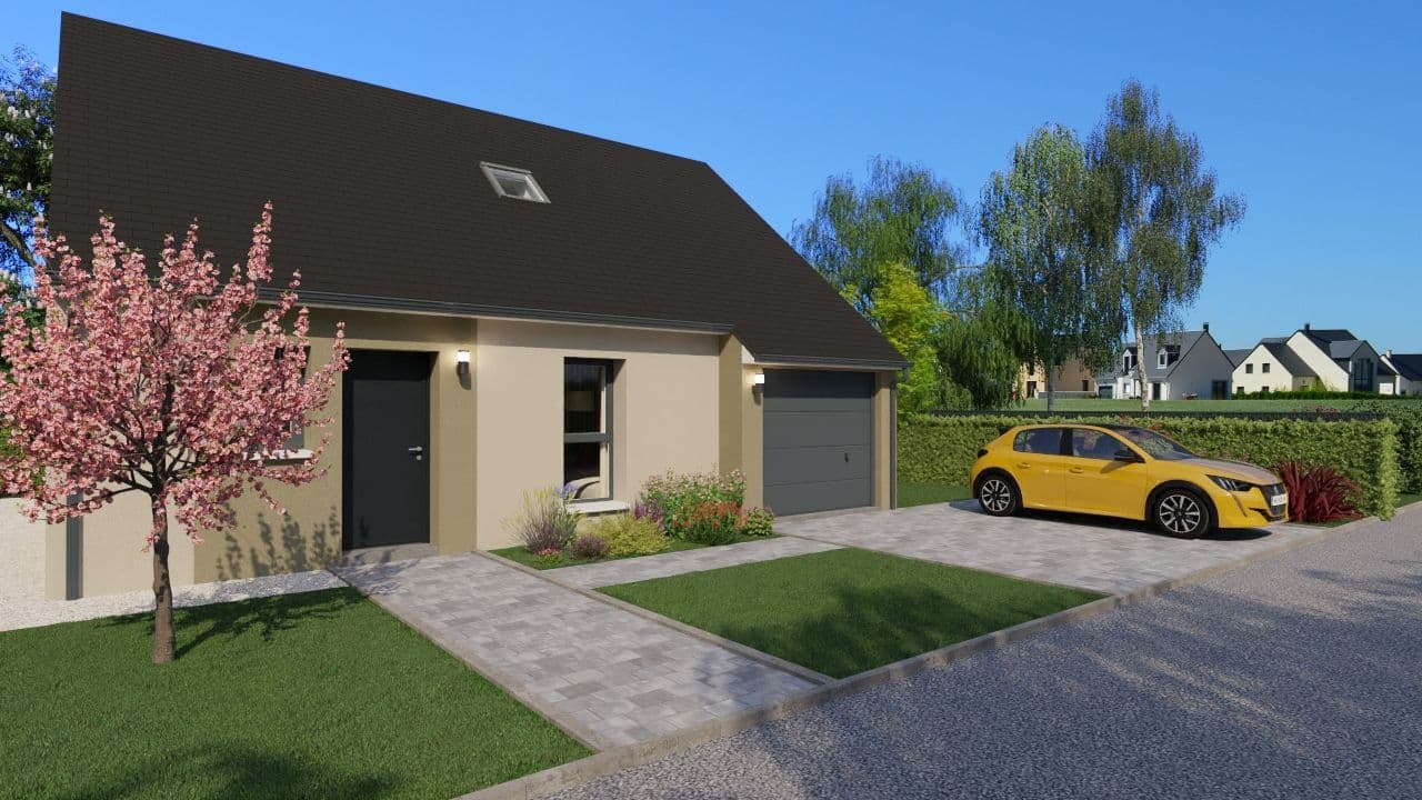 Maison neuve - Projet de construction d'une maison 93 m² avec terrain à LE LION-D'ANGERS (49) à ROUTE DE SEGRE (49), prix 174 275 €