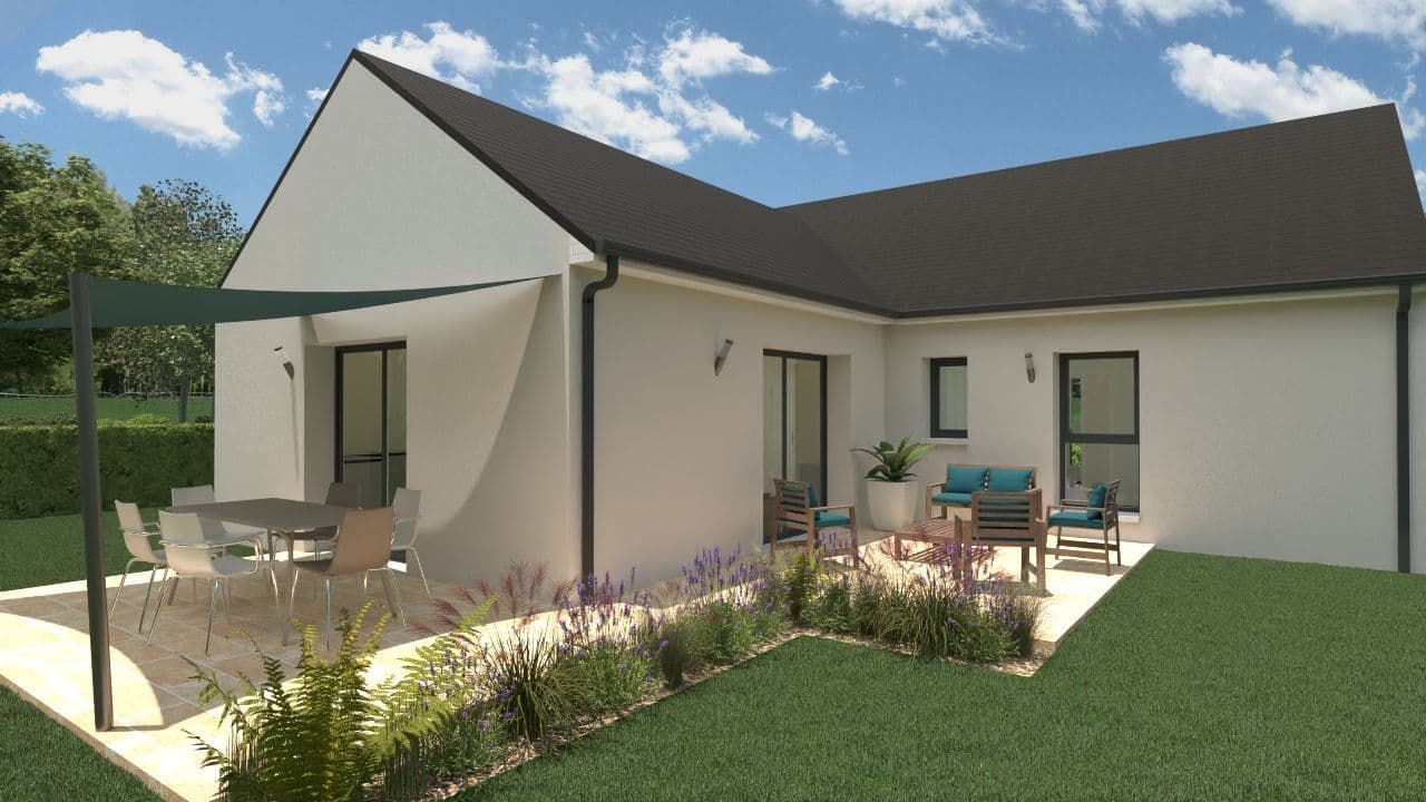 Maison neuve - Projet de construction d'une maison 80 m² avec terrain à ECUILLE (49) à chemin du Portineau (49), prix 157 000 €