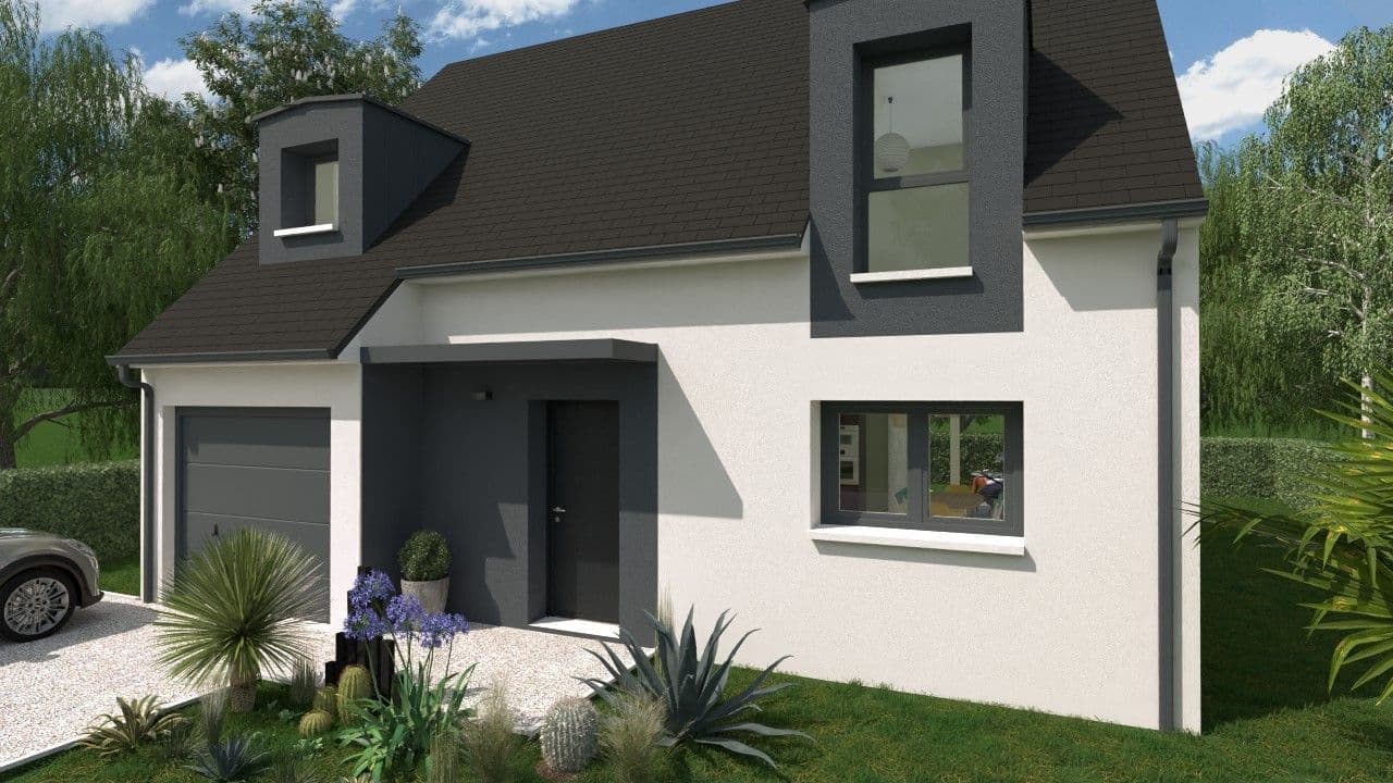 Maison neuve - Projet de construction d'une maison 93 m² avec terrain à CORZE (49) à CORZE (49), prix 170 850 €