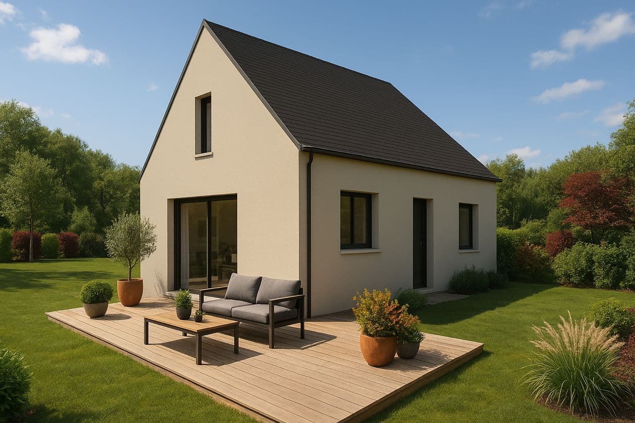 Maison neuve - Projet de construction d'une maison 95 m² avec terrain à FAVERAYE-MACHELLES (49) à rue des moulins (49), prix 190 365 €