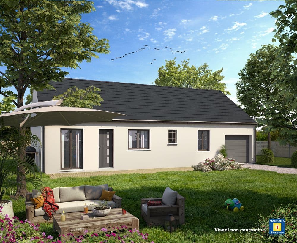 Maison neuve - Projet de construction d'une maison 79 m² avec terrain à MAY-EN-MULTIEN (77) à Rue de Soissons / Rue de Glatigny (77), prix 134 027 €