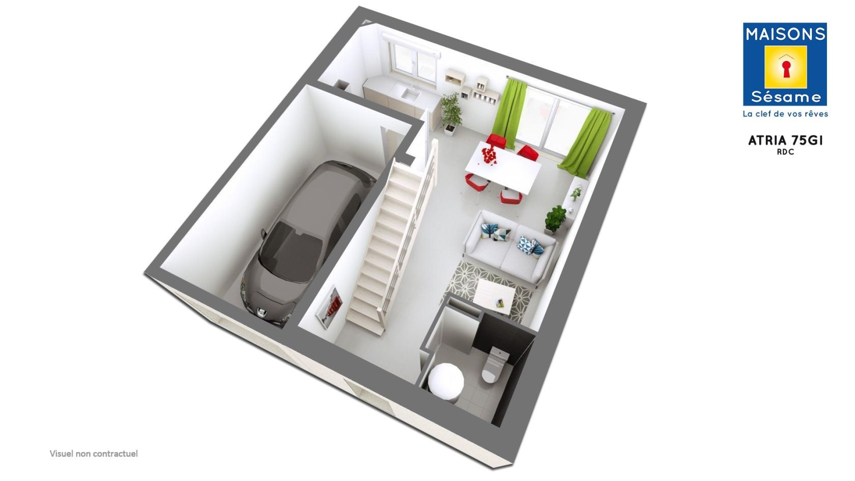 Maison neuve - Projet de construction d'une maison 74 m² avec terrain à LA FERTE-SOUS-JOUARRE (77) à LA FERTE-SOUS-JOUARRE (77), prix 141 589 €