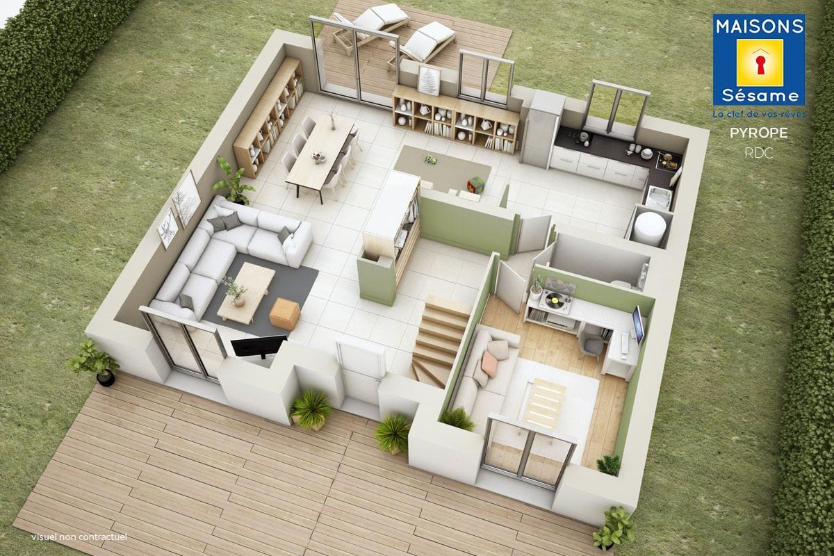 Maison neuve - Projet de construction d'une maison 132 m² avec terrain à SAINTE-GENEVIEVE-DES-BOIS (91) à SAINTE-GENEVIEVE-DES-BOIS (91), prix 187 072 €