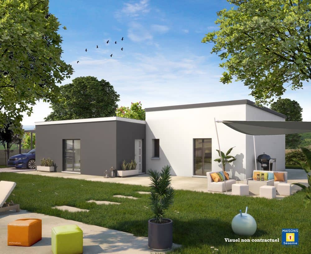 Maison neuve - Projet de construction d'une maison 78 m² avec terrain à BROU-SUR-CHANTEREINE (77) à BROU-SUR-CHANTEREINE (77), prix 144 846 €