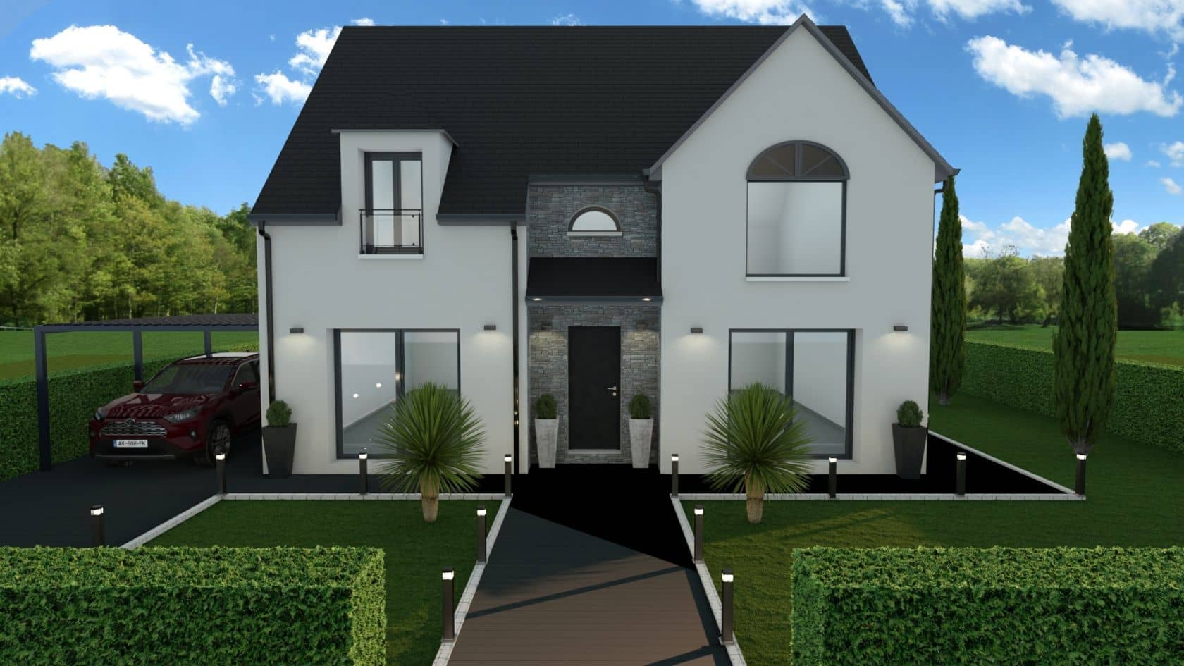 Maison neuve - Projet de construction d'une maison 110 m² avec terrain à LE PLESSIS-BELLEVILLE (60) à LE PLESSIS-BELLEVILLE (60), prix 165 000 €