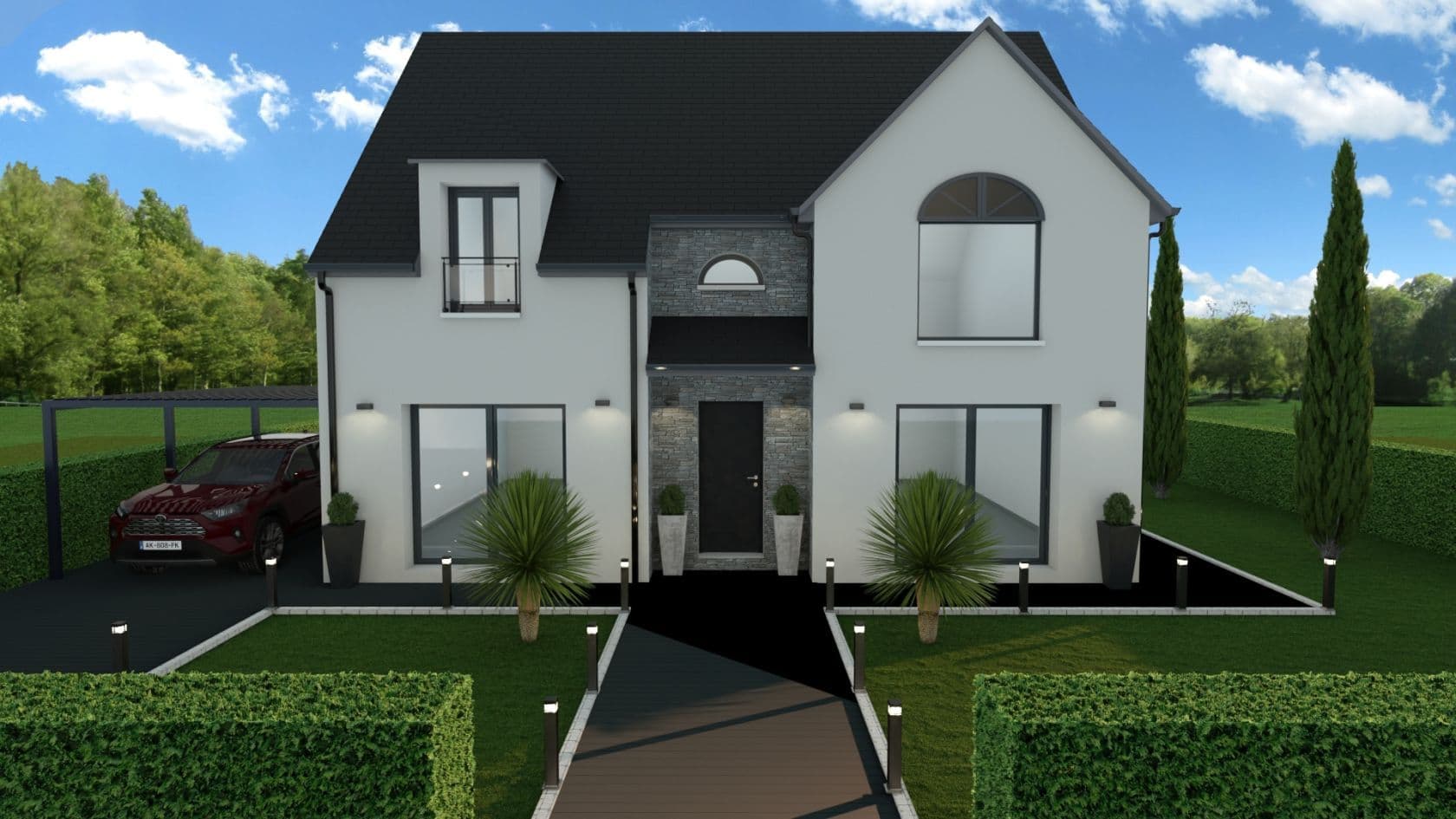 Maison neuve - Projet de construction d'une maison 110 m² avec terrain à LE PLESSIS-BELLEVILLE (60) à LE PLESSIS-BELLEVILLE (93), prix 165 000 €