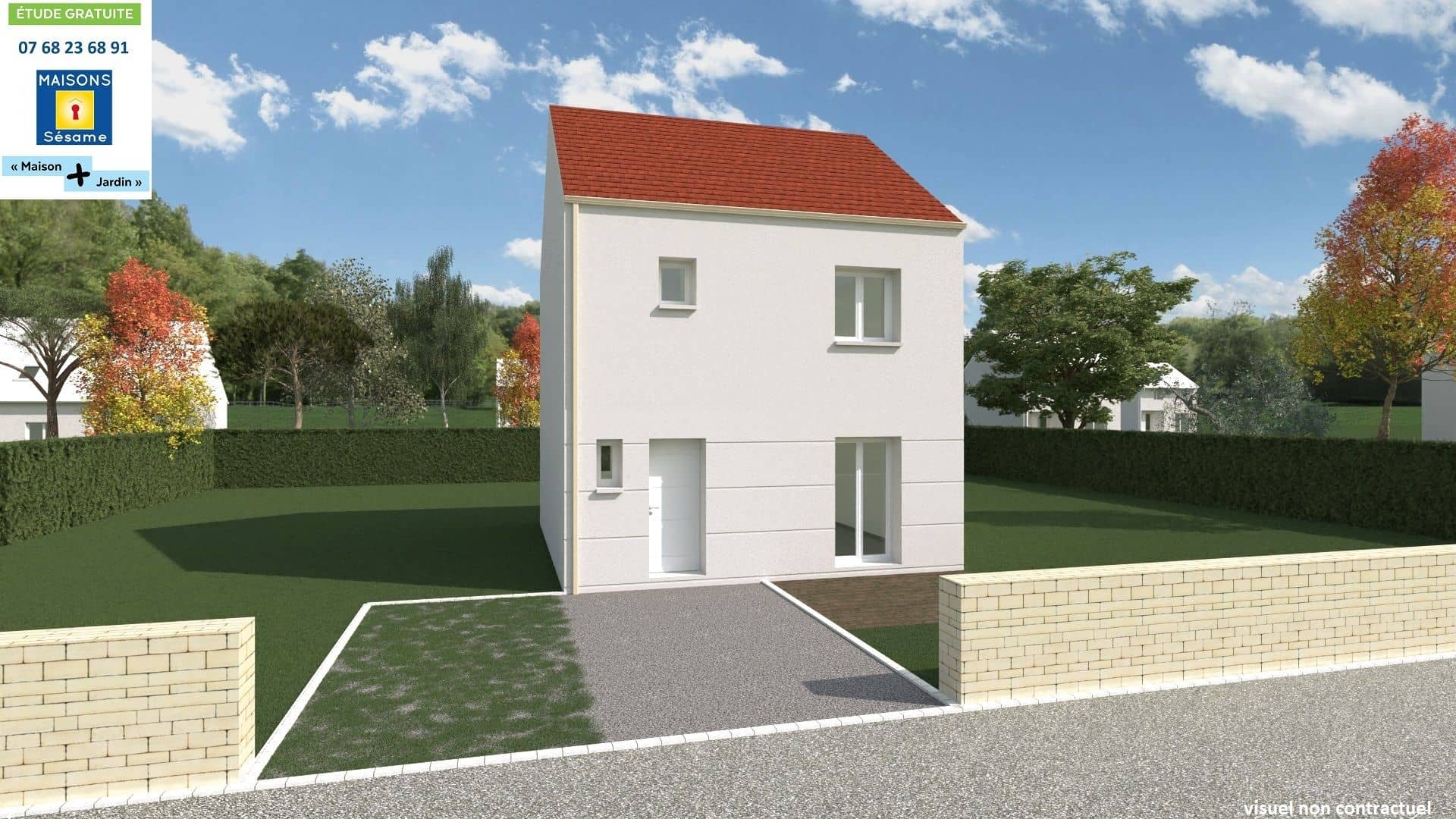 Maison neuve - Projet de construction d'une maison 80 m² avec terrain à ORMOY (91) à ORMOY (91), prix 147 600 €
