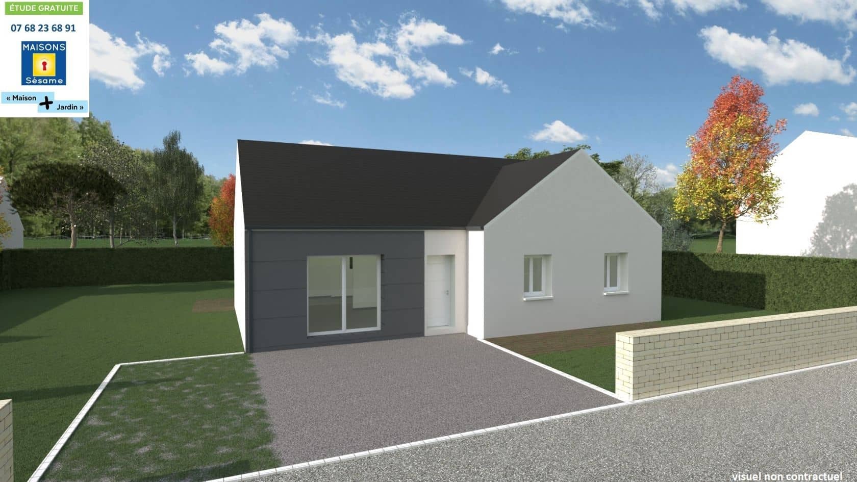Maison neuve - Projet de construction d'une maison 79 m² avec terrain à BOUTIGNY-SUR-ESSONNE (91) à VAYRES SUR ESSONNE (91), prix 158 000 €