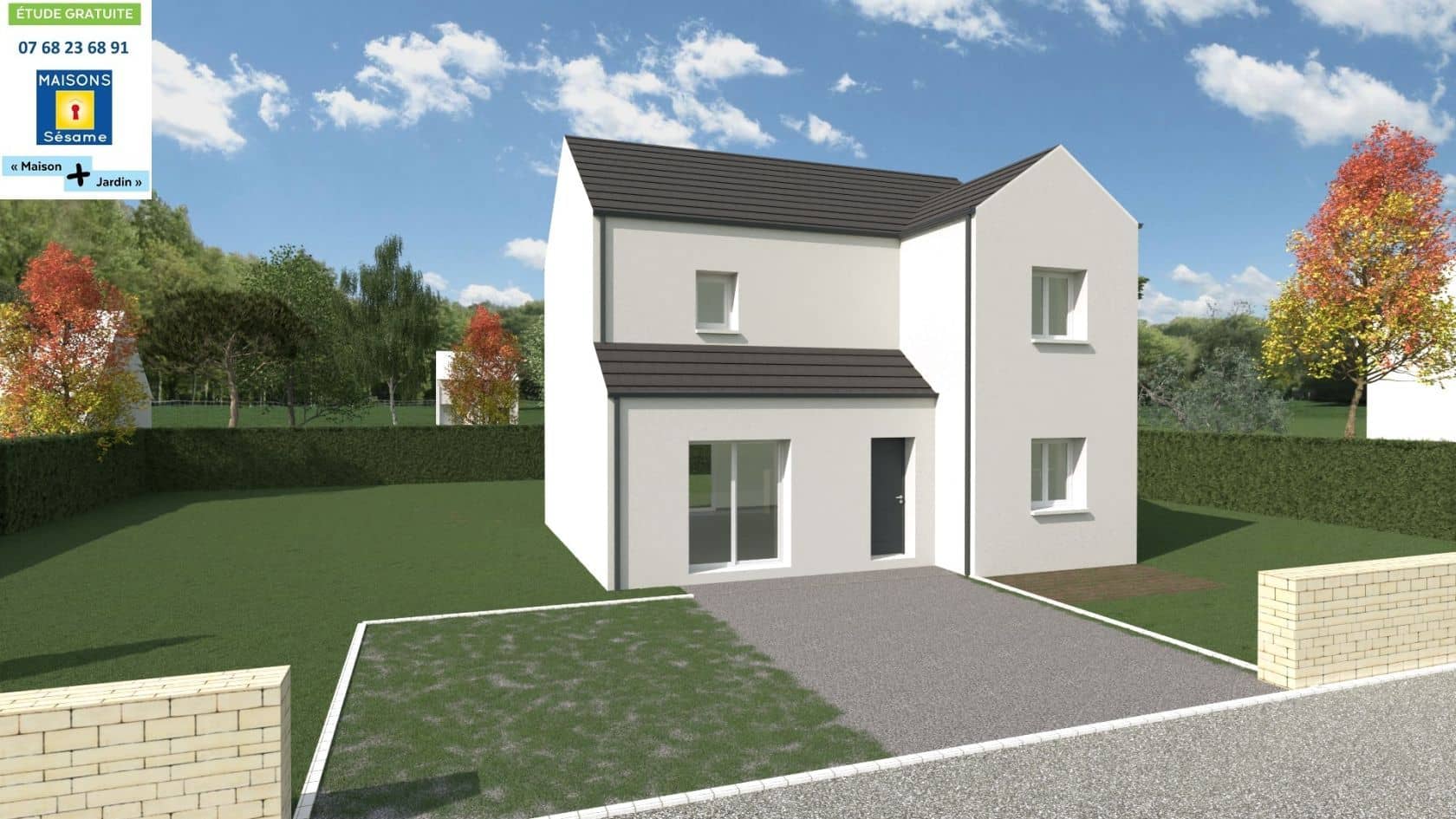 Maison neuve - Projet de construction d'une maison 110 m² avec terrain à LA FERTE-ALAIS (91) à VAYRES SUR ESSONNE (91), prix 175 800 €