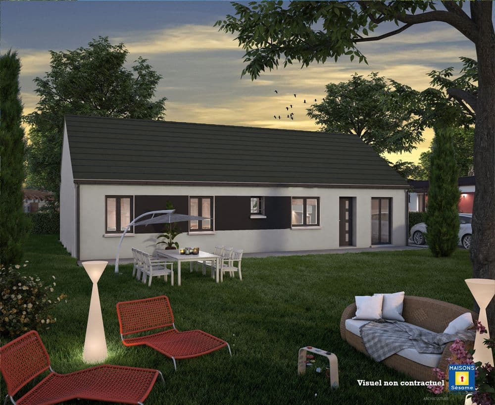 Maison neuve - Projet de construction d'une maison 98 m² avec terrain à MOISSELLES (95) à Rue du moutier (95), prix 152 346 €