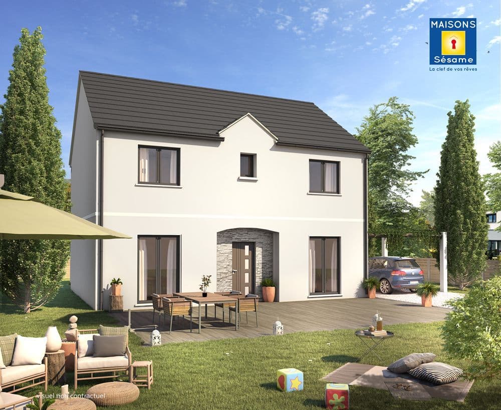 Maison neuve - Projet de construction d'une maison 132 m² avec terrain à MOISSELLES (95) à Rue du moutier (95), prix 183 126 €