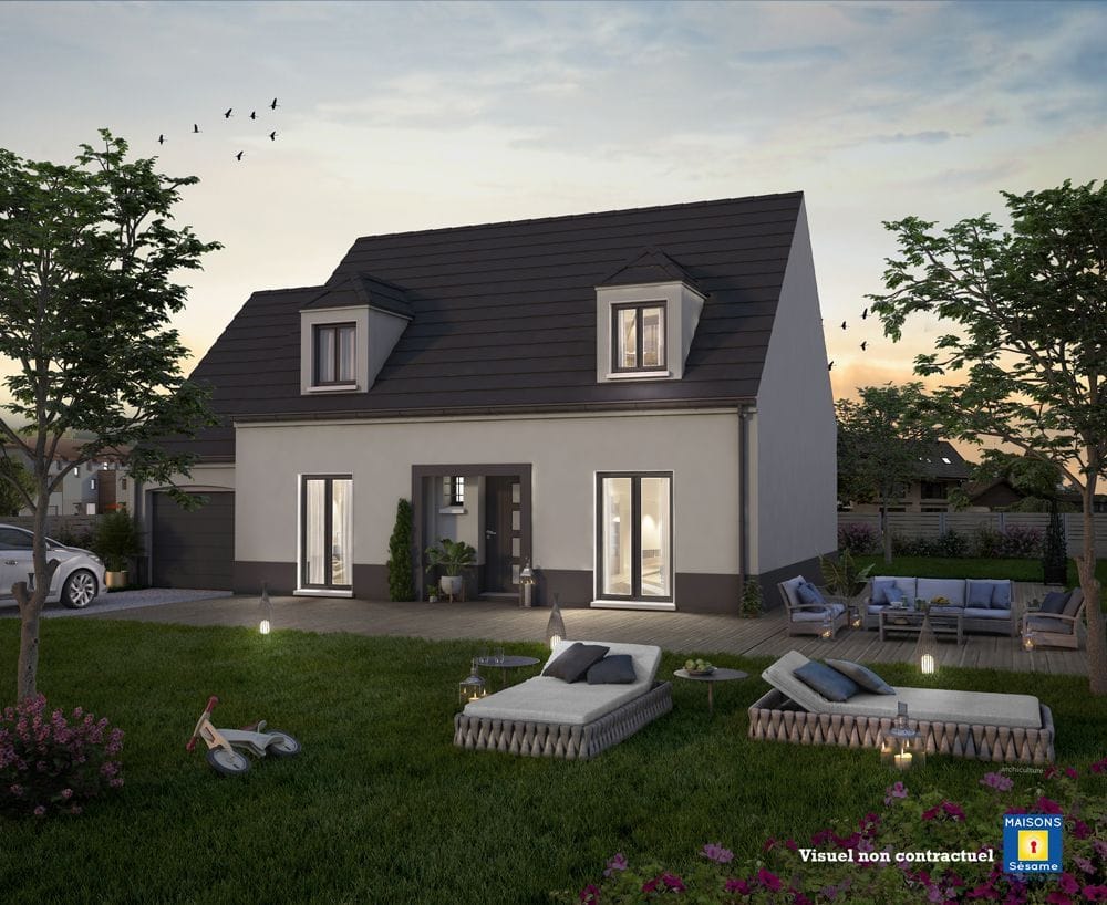 Maison neuve - Projet de construction d'une maison 95 m² avec terrain à JANVRY (91) à JANVRY (91), prix 164 301 €