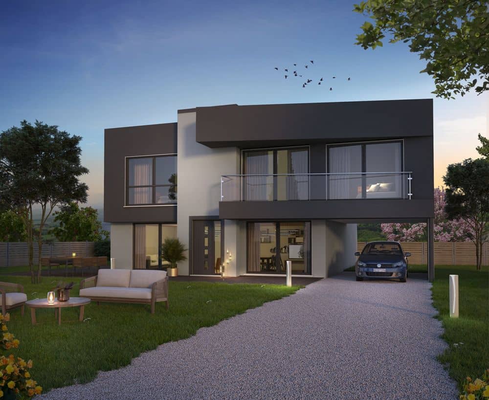 Maison neuve - Projet de construction d'une maison 131 m² avec terrain à EZANVILLE (95) à 57 rue du chemin de fer (95), prix 233 674 €