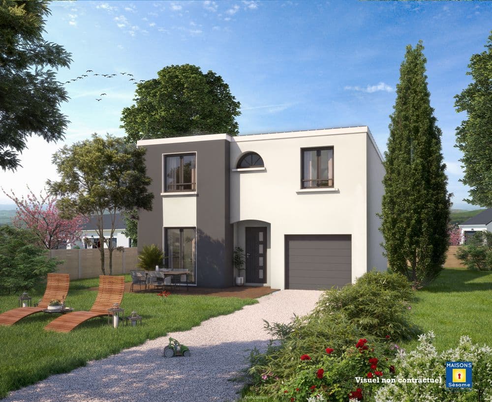 Maison neuve - Projet de construction d'une maison 110 m² avec terrain à EZANVILLE (95) à 9 rue de Wett (95), prix 190 221 €