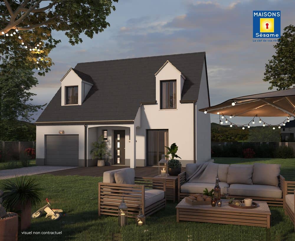 Maison neuve - Projet de construction d'une maison 98 m² avec terrain à CREPY-EN-VALOIS (60) à CREPY-EN-VALOIS (60), prix 179 925 €