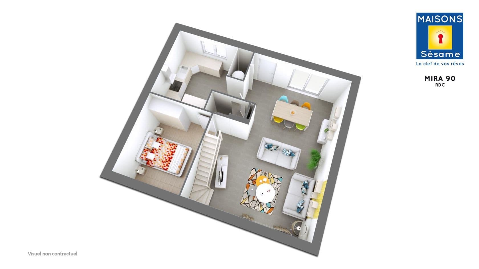 Maison neuve - Projet de construction d'une maison 88 m² avec terrain à ITTEVILLE (91) à ITTEVILLE (91), prix 153 913 €