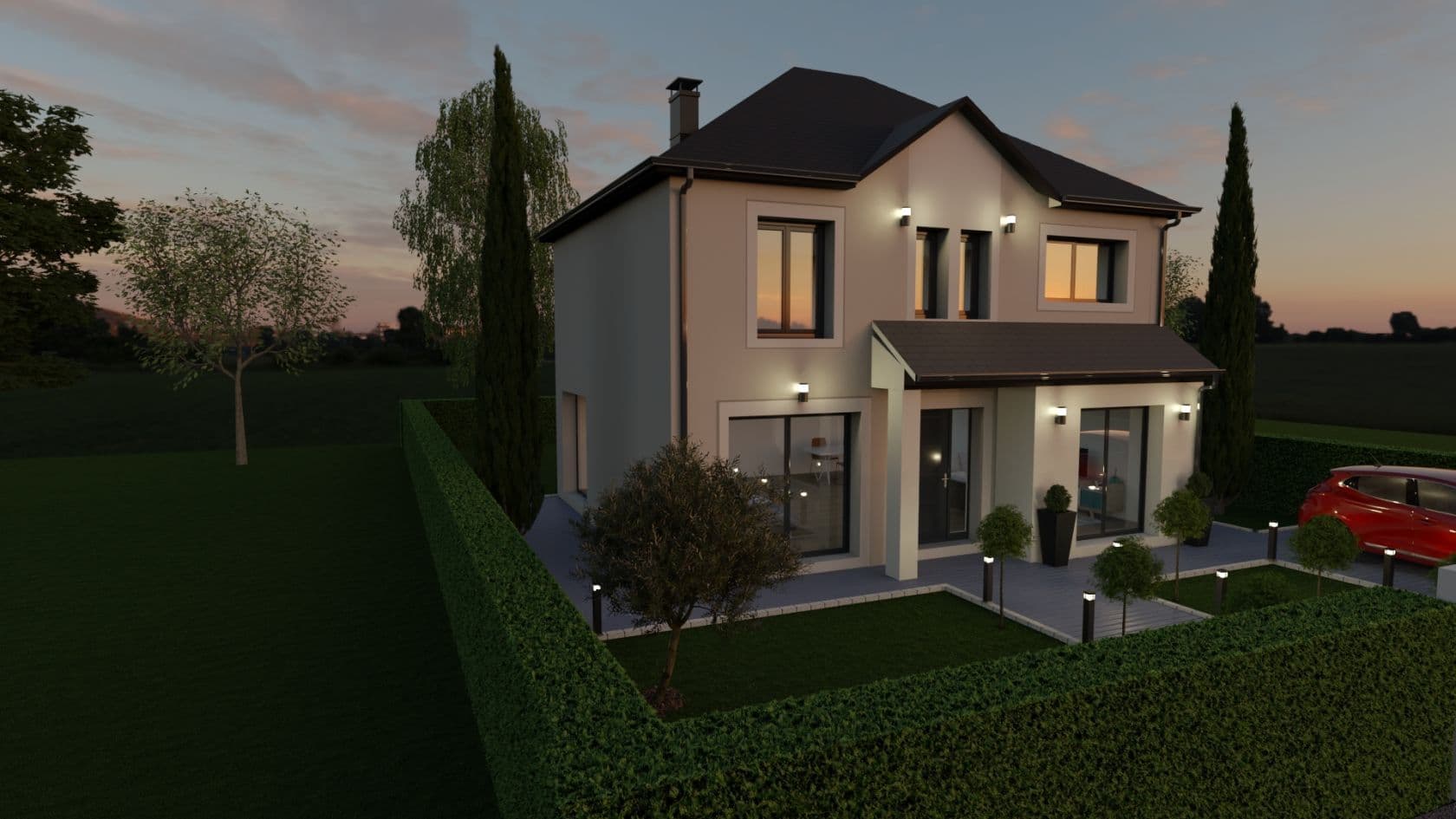 Maison neuve - Projet de construction d'une maison 110 m² avec terrain à COUBRON (93) à COUBRON (93), prix 165 000 €