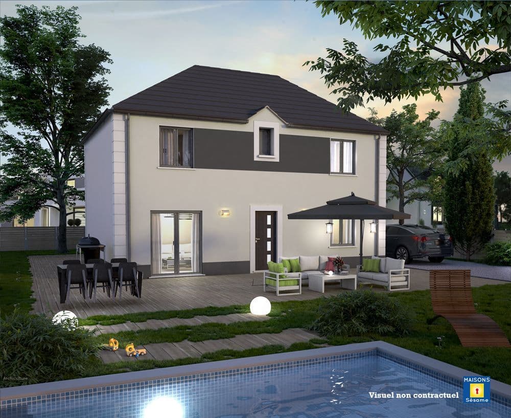 Maison neuve - Projet de construction d'une maison 117 m² avec terrain à LAGNY-SUR-MARNE (77) à LAGNY-SUR-MARNE (77), prix 168 498 €