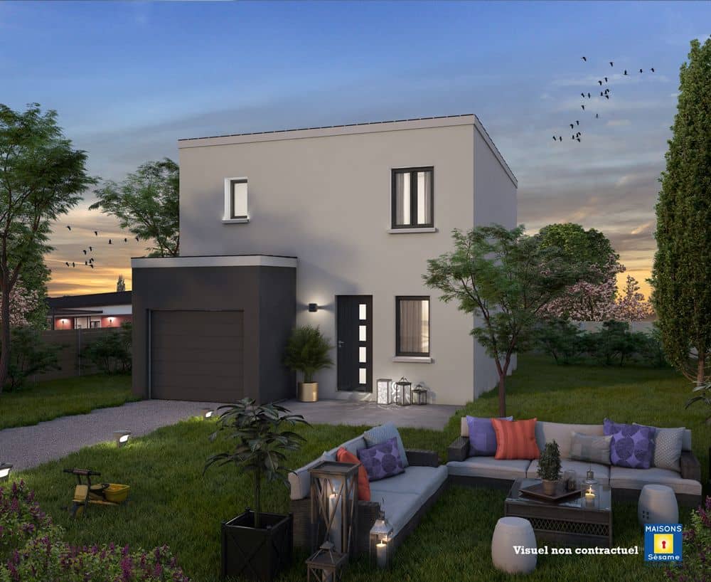 Maison neuve - Projet de construction d'une maison 88 m² avec terrain à PECQUEUSE (91) à Rue des pres (91), prix 158 175 €