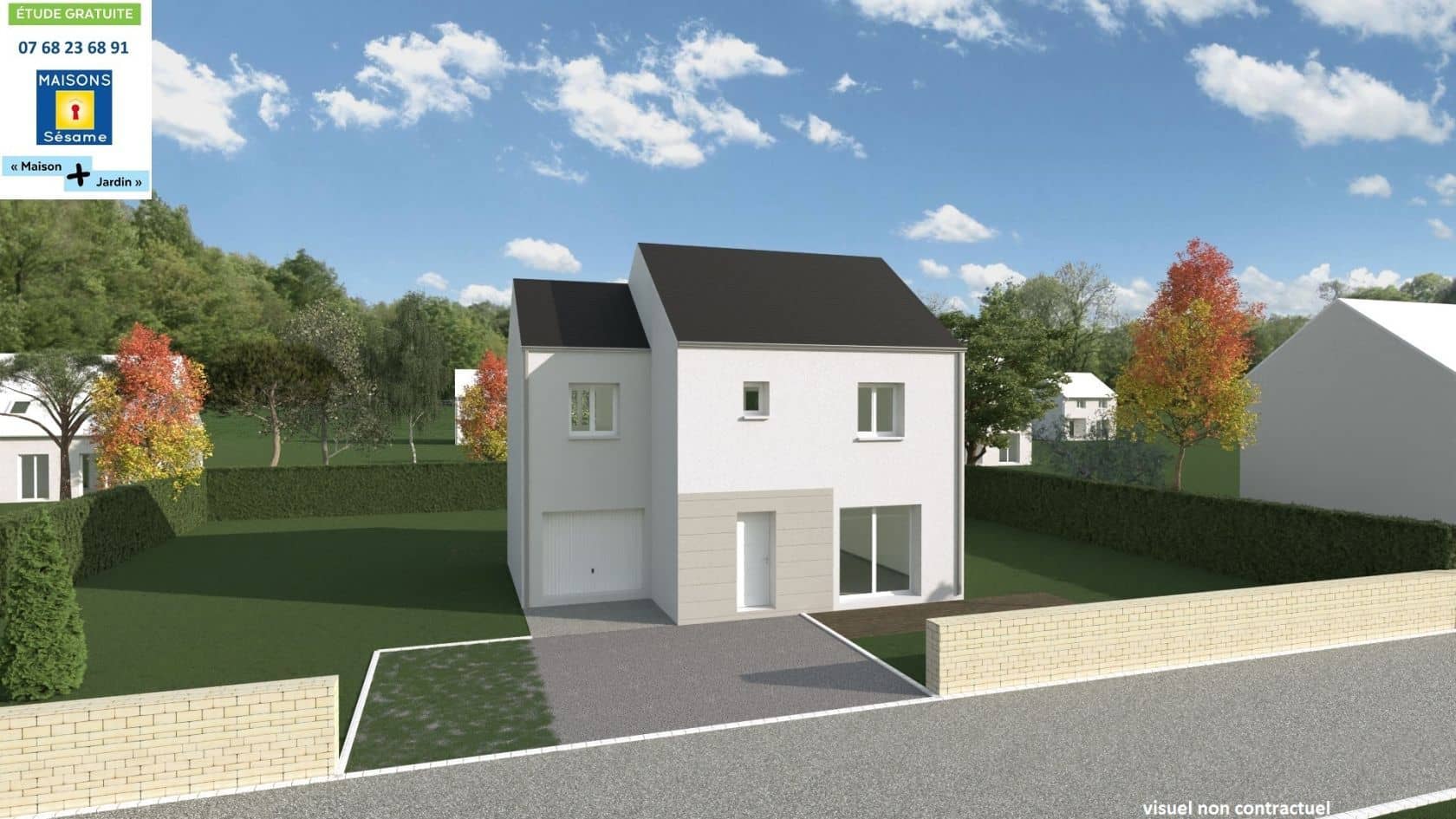 Maison neuve - Projet de construction d'une maison 97 m² avec terrain à CORBEIL-ESSONNES (91) à ORMOY (91), prix 185 000 €