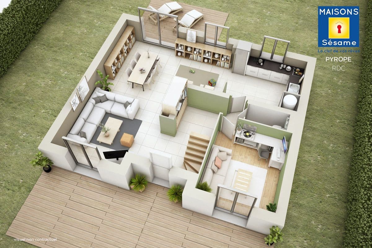 Maison neuve - Projet de construction d'une maison 132 m² avec terrain à LINAS (91) à 5 rue de la gare (91), prix 187 072 €