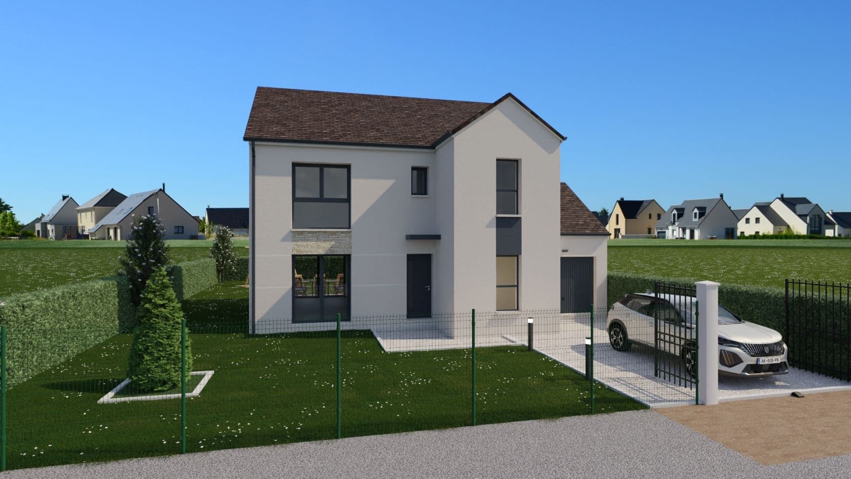 Maison neuve - Projet de construction d'une maison 115 m² avec terrain à BAILLY-ROMAINVILLIERS (77) à BAILLY-ROMAINVILLIERS (77), prix 180 000 €