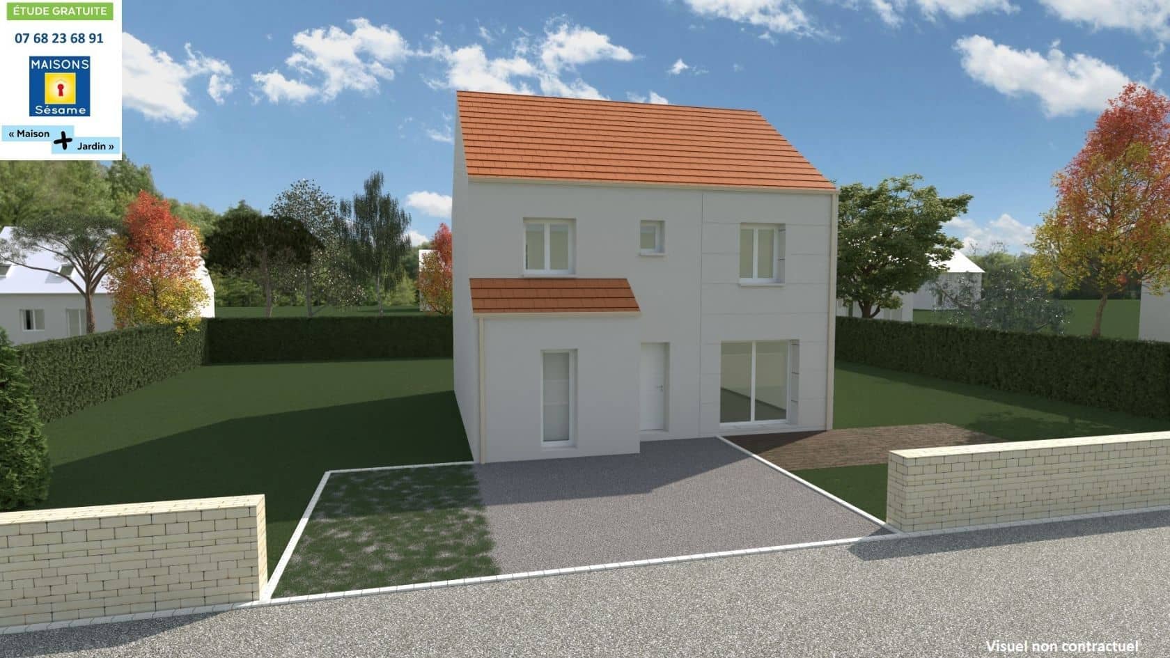Maison neuve - Projet de construction d'une maison 105 m² avec terrain à DANNEMOIS (91) à DANNEMOIS (91), prix 175 000 €