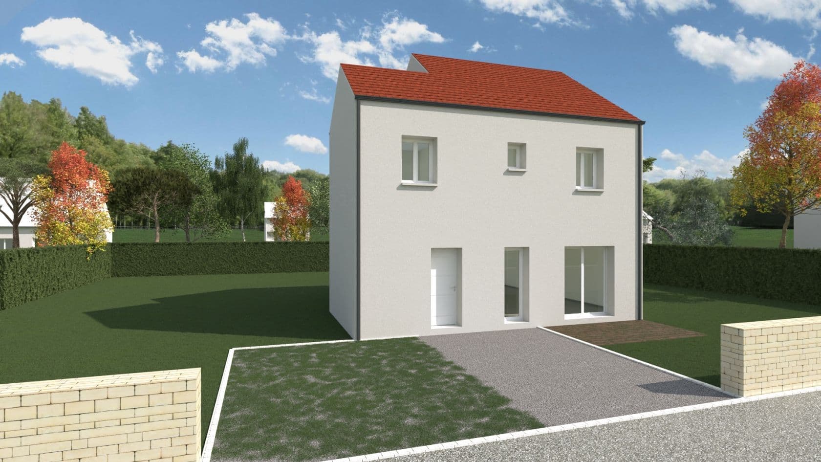 Maison neuve - Projet de construction d'une maison 97 m² avec terrain à ARPAJON (91) à OLLAINVILLE (91), prix 156 819 €